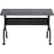 Lorell Rectangle Lorell Charcoal Flip Top Training Table, Melamine Top, Charcoal 59489 - alternate 4